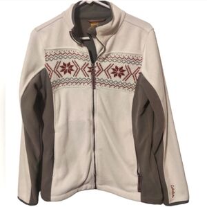 Cabelas’ Microfleece Jacket Ivory & Gray